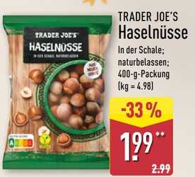 400g TRADER JOE'S Haselnüsse