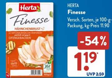 100g HERTA Finesse Hähnchenbrust