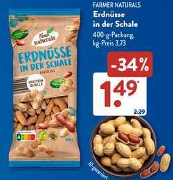 400g Farmer Naturals Erdnüsse in der Schale