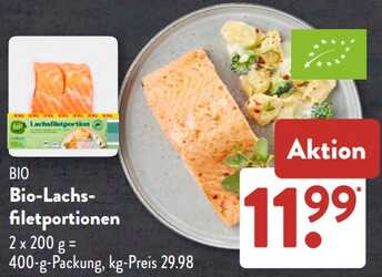 400g Bio-Lachsfiletportionen