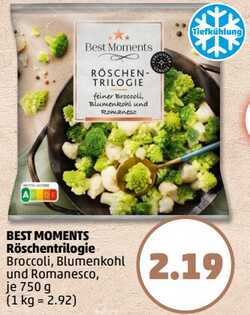750g BEST MOMENTS Röschen-Trilogie Broccoli, Blumenkohl und Romanesco