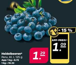 125g Heidelbeeren Peru, Kl. I