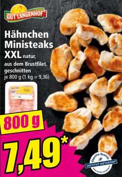800g Hähnchen Ministeaks XXL natur