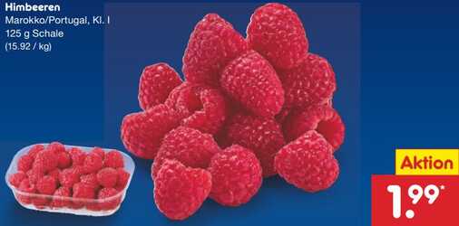 125g Himbeeren Marokko/Portugal, Kl. I