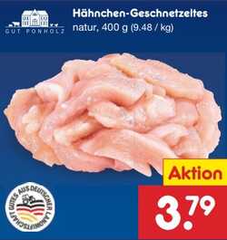400g Hähnchen-Geschnetzeltes natur