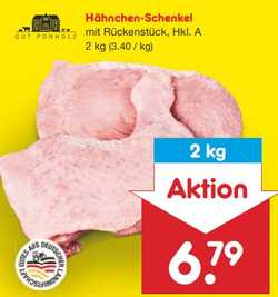 2kg Hähnchen-Schenkel mit Rückenstück, Hkl. A