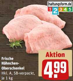 1kg Frische Hähnchen-Oberschenkel