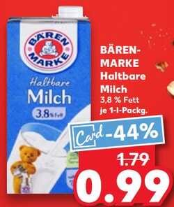 1l BÄREN-MARKE Haltbare Milch 3,8% Fett