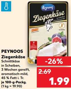100g PEYNOOS Ziegenkäse Schnittkäse