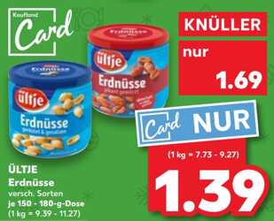 150g Erdnüsse geröstet & gesalzen