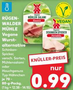 70g Rügenwalder Vegane Wurstalternative