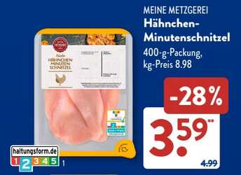 400g Hähnchen-Minuten­schnitzel