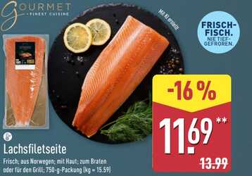 750g Gourmet Finest Cuisine Lachsfiletseite