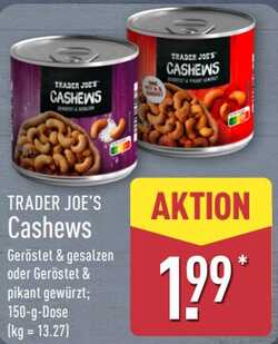 150g TRADER JOE'S Cashews