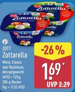 125g Zottarella Classic Minis