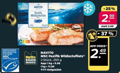 250g Navito Pazifik Wildlachsfilets