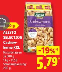 500g Alesto Selection Cashewkerne