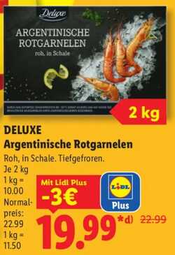 2kg Deluxe Argentinische Rotgarnelen