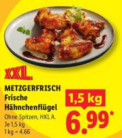 1,5kg Frische Hähnchenflügel