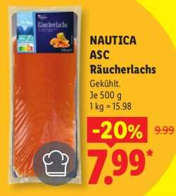 500g NAUTICA ASC Räucherlachs