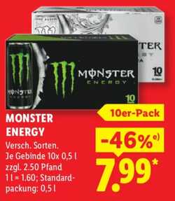 10x 500ml Monster Energy Drink Ultra Zero