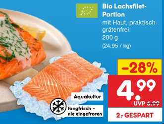 200g Bio Lachsfilet-Portion