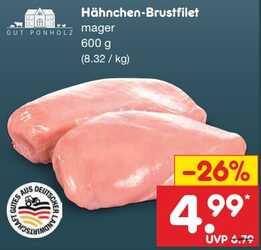 600g Gut Ponholz Hähnchen-Brustfilet