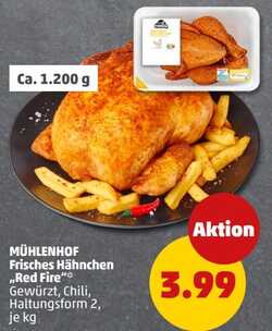 1.2kg MÜHLENHOF Frisches Hähnchen "Red Fire"