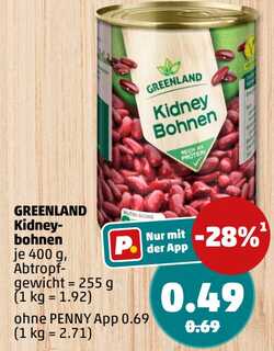 255g Greenland Kidneybohnen