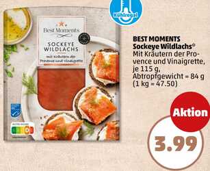 115g BEST MOMENTS Sockeye Wildlachs mit Kräutern der Provence und Vinaigrette