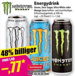500ml Monster Energy Drink Ultra Zero