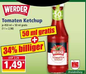 500ml WERDER Tomaten Ketchup