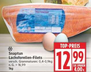 1kg Snaptun Lachsforellen-Filets