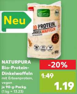 90g Naturpura Bio-Protein-Dinkelwaffeln