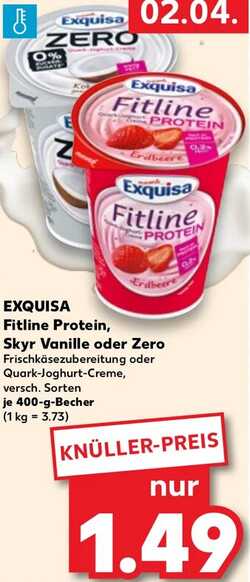 400g Exquisa Fitline Protein Quark-Joghurt-Creme