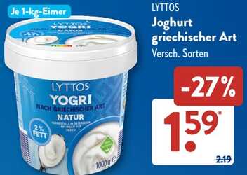 1kg Joghurt griechischer Art Natur