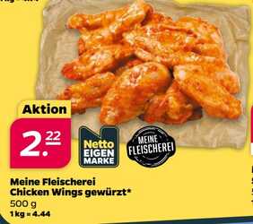 500g Meine Fleischerei Chicken Wings gewürzt