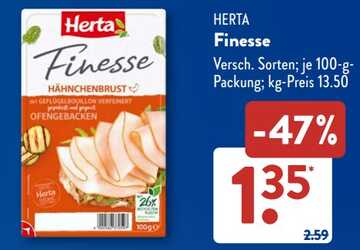 100g HERTA Finesse Hähnchenbrust