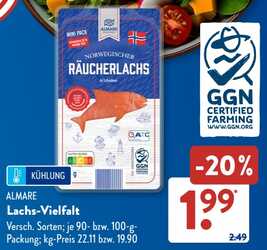 100g Almare Norwegischer Räucherlachs