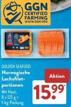 8x 125g Norwegische Lachsfiletportionen