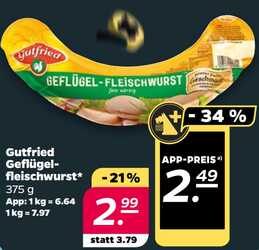 375g Gutfried Geflügel-Fleischwurst