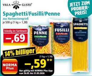 500g VILLA GUSTO Spaghetti aus Hartweizengrieß