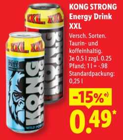 500ml Kong Strong Energy Drink Sugarfree