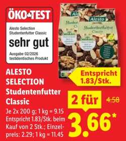 400g Alesto Selection Studentenfutter Classic
