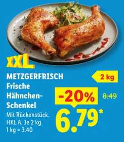 2kg Frische Hähnchen-Schenkel