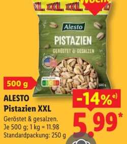 500g Alesto Pistazien XXL