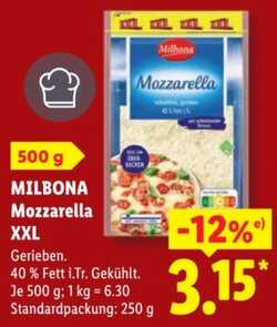500g MILBONA Mozzarella XXL