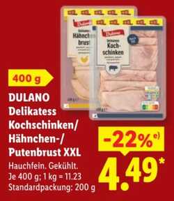400g DULANO Delikatess Hähnchen- / Putenprust