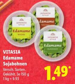 150g VITASIA Edamame Sojabohnen