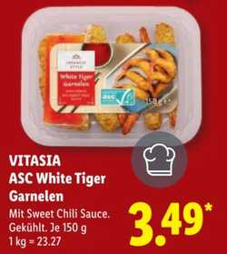 150g VITASIA ASC White Tiger Garnelen mit Sweet Chili Sauce